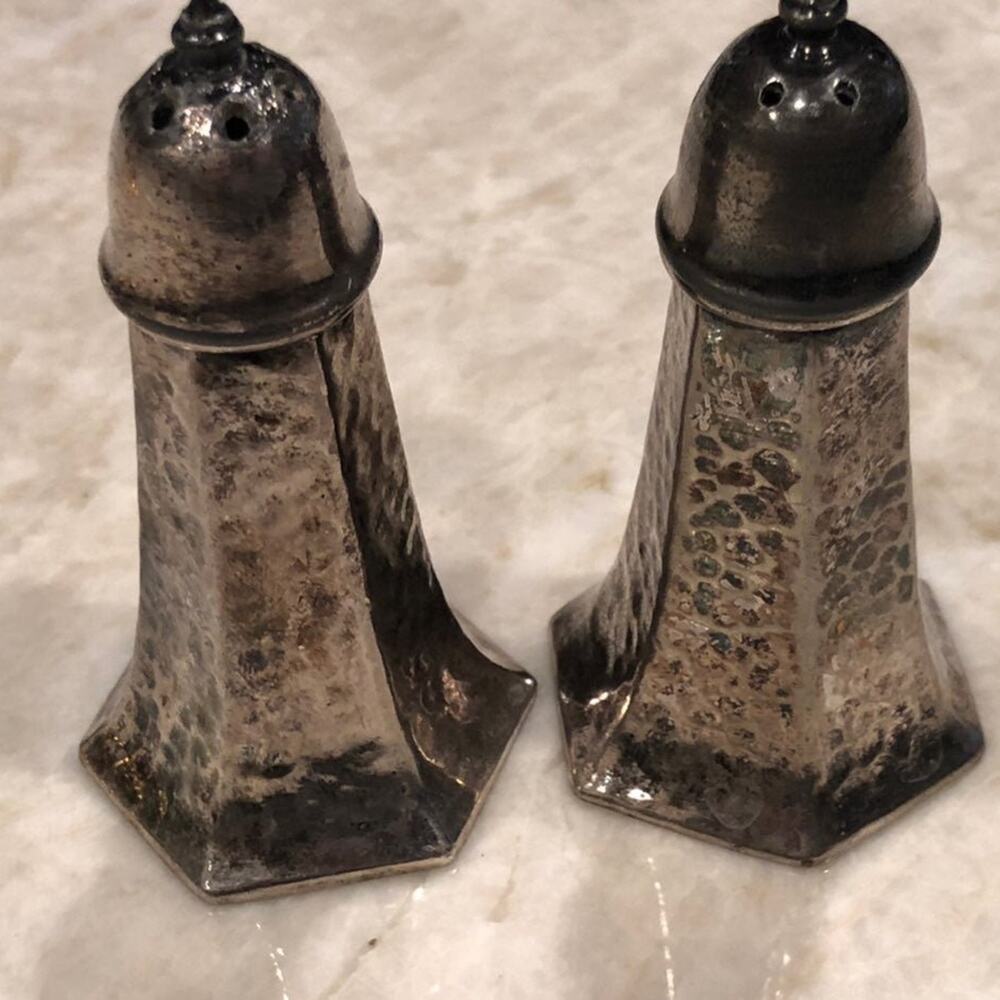 Antique Weidlich Bros silver S&P shakers
